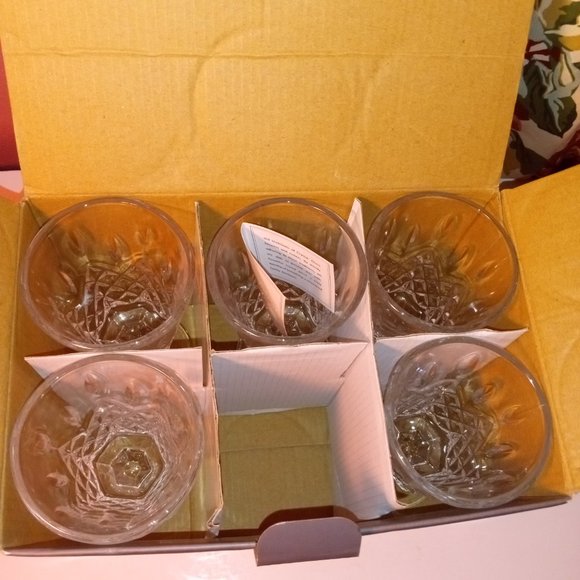 STUDIO FINE CRYSTAL 4 1/2 oz FOOTED CLEAR GLASSES BY GODINGER - Picture 10 of 12